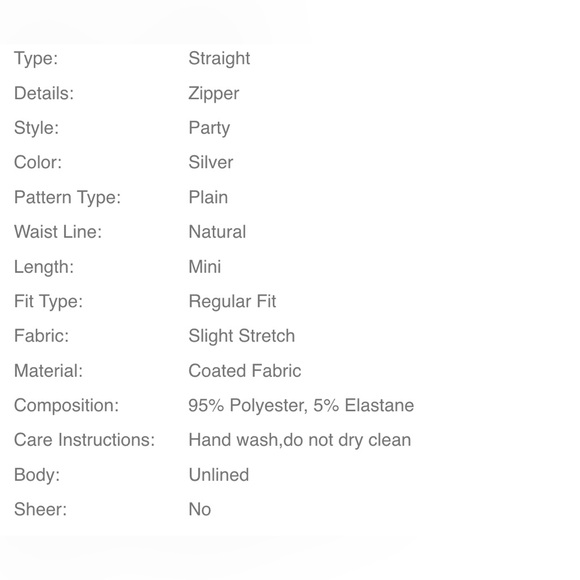 Shein Sliver XS wrap coated mini skirt with functioning buckle has stretch. - Picture 12 of 13